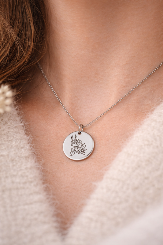 Birth Flower Necklace - Floral Jewellery