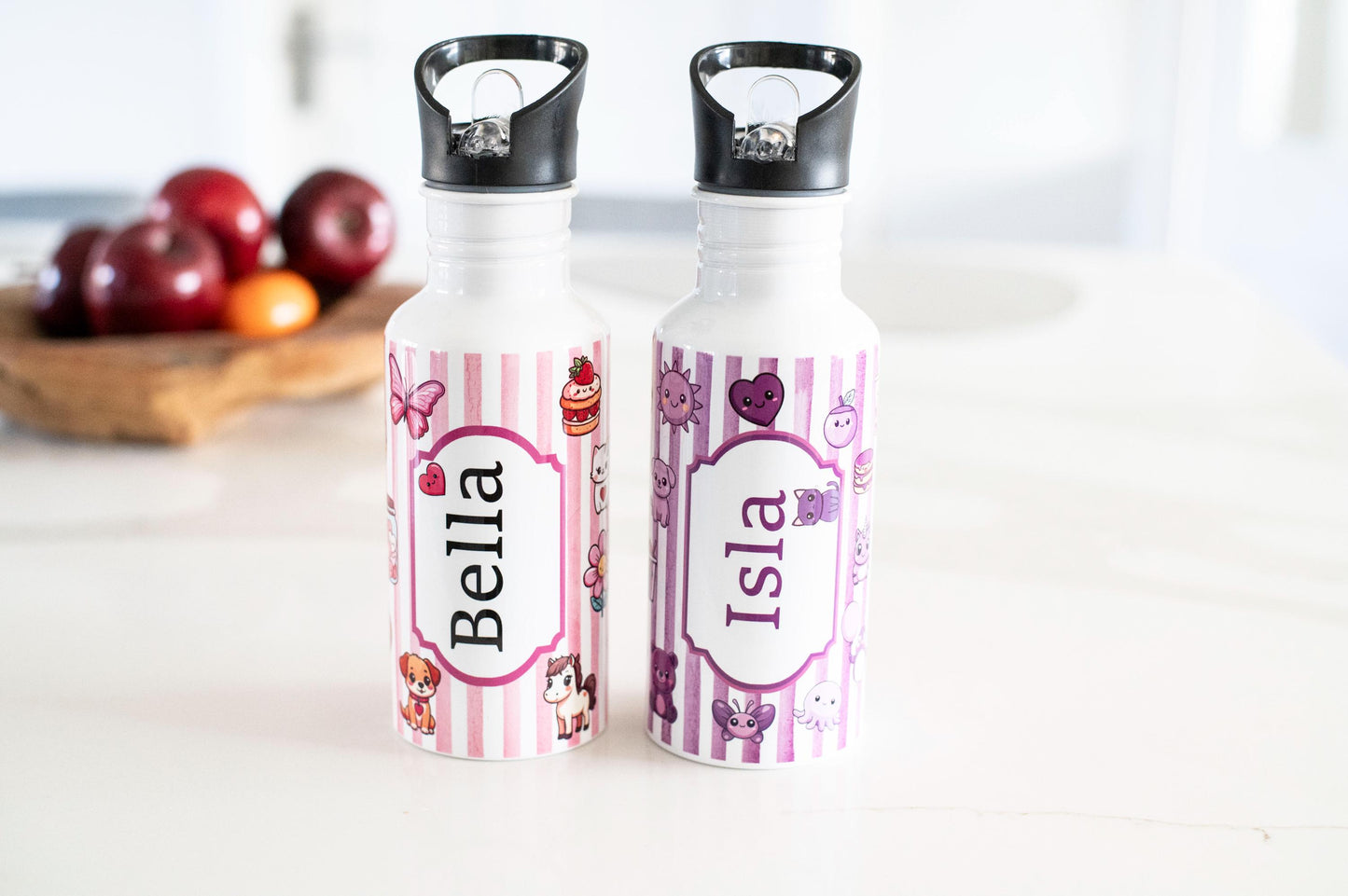 Personalised Girls Kawaii water bottle