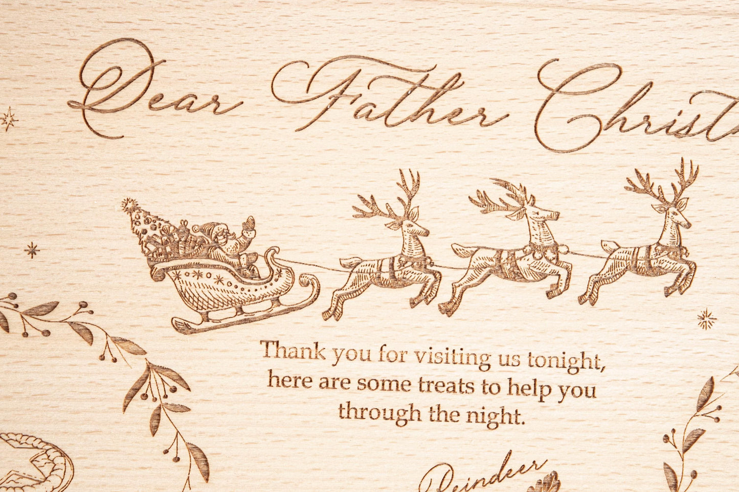 Snacks for Santa, Christmas Eve Treat Board for Santa or Father Christmas