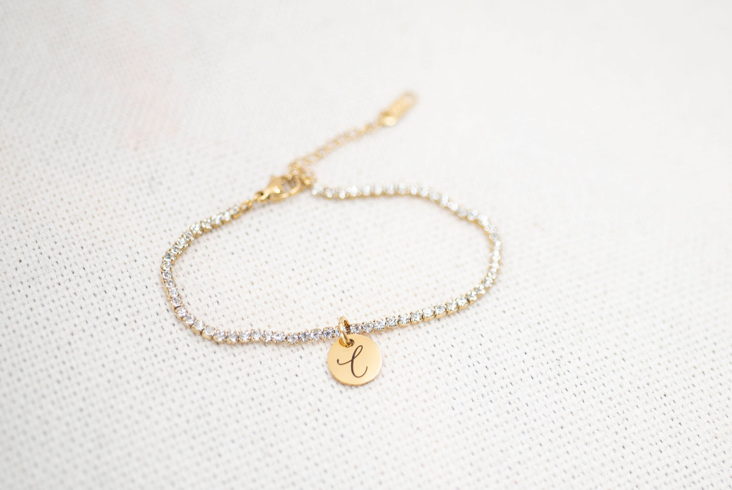 Personalized Initial Tennis Bracelet