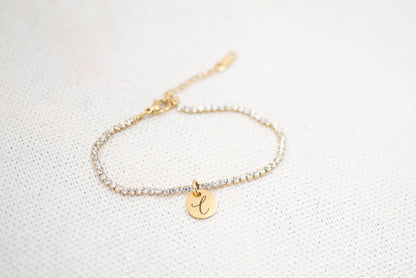 Personalized Initial Tennis Bracelet