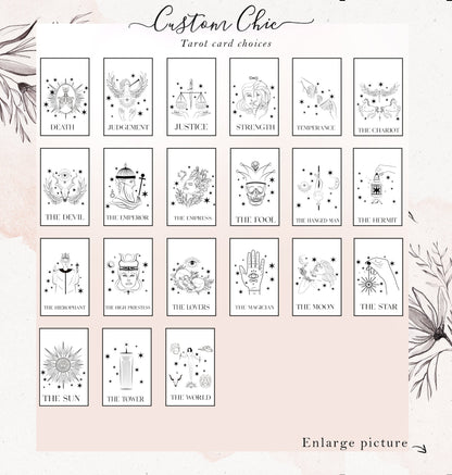 Tarot Card Necklace: Stainless Steel Mystic Jewelry, Celestial Gift