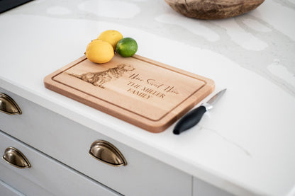 Personalized Golden Retriever Wooden Cutting Board