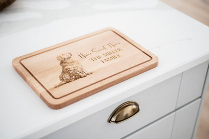 Personalized Golden Retriever Wooden Cutting Board