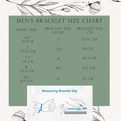 Men's Hidden Message Leather Bracelet, Matte Silver