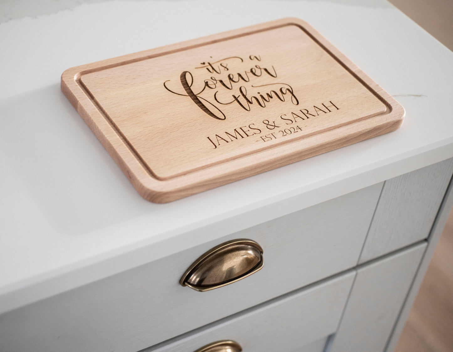 Personalized Wedding Present, Wooden Cutting Board