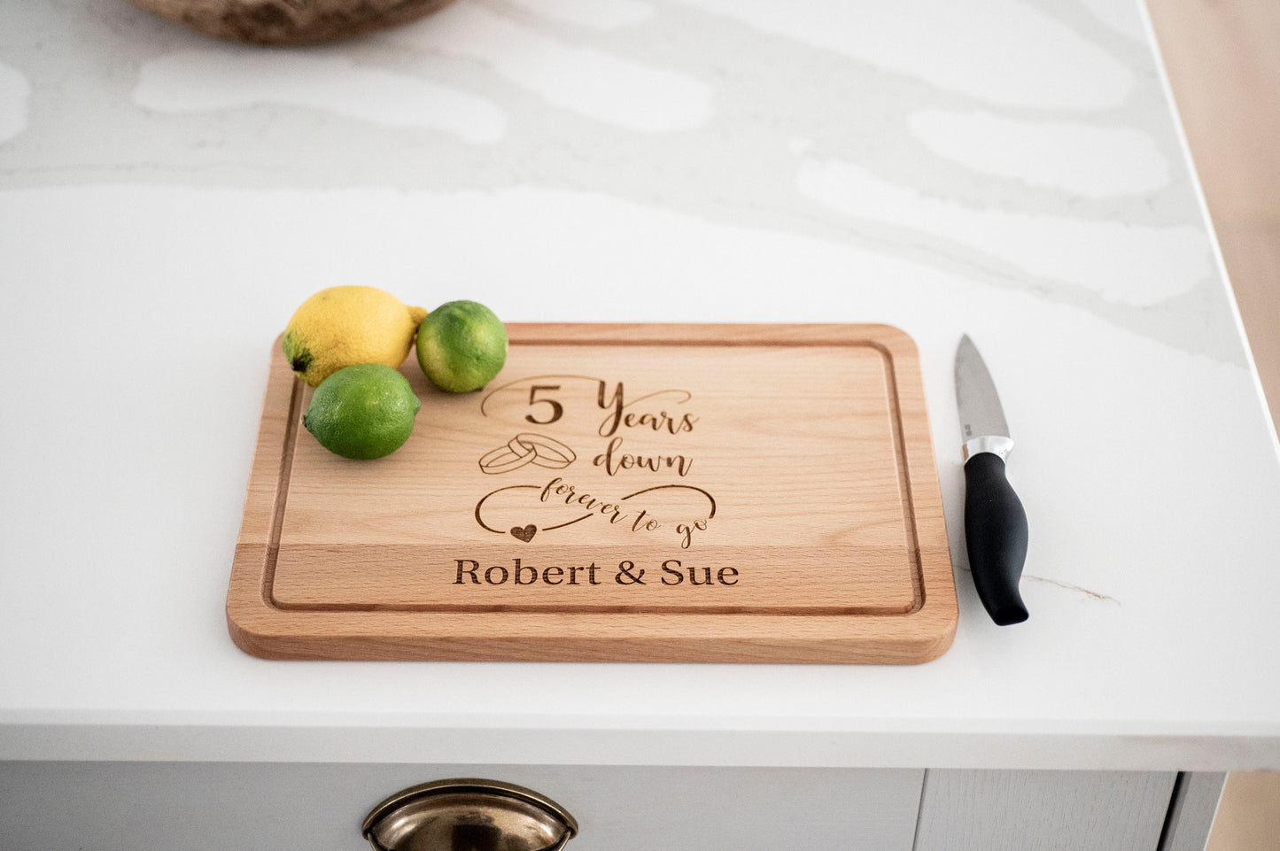 Personalized Anniversary Wooden Cutting Board