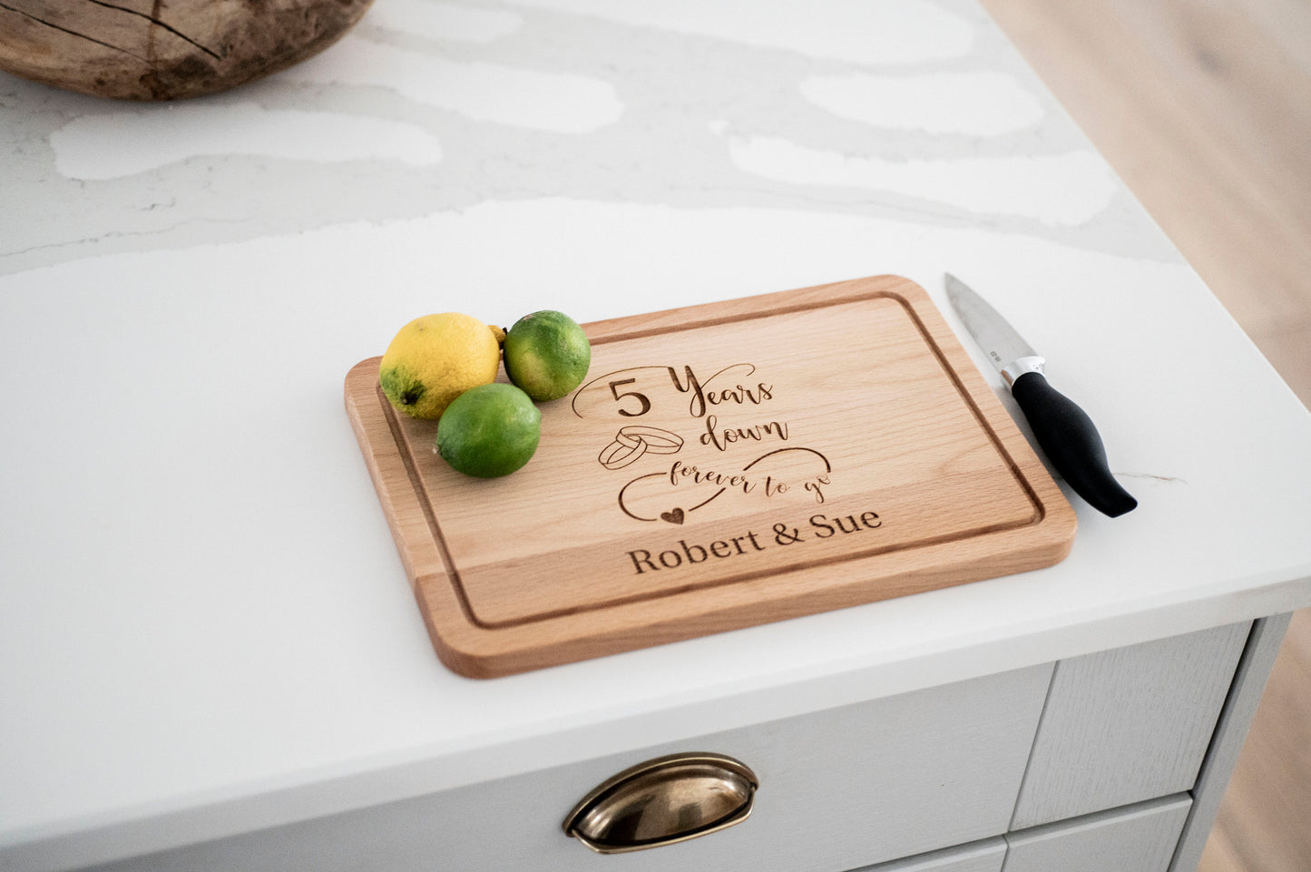 Personalized Anniversary Wooden Cutting Board
