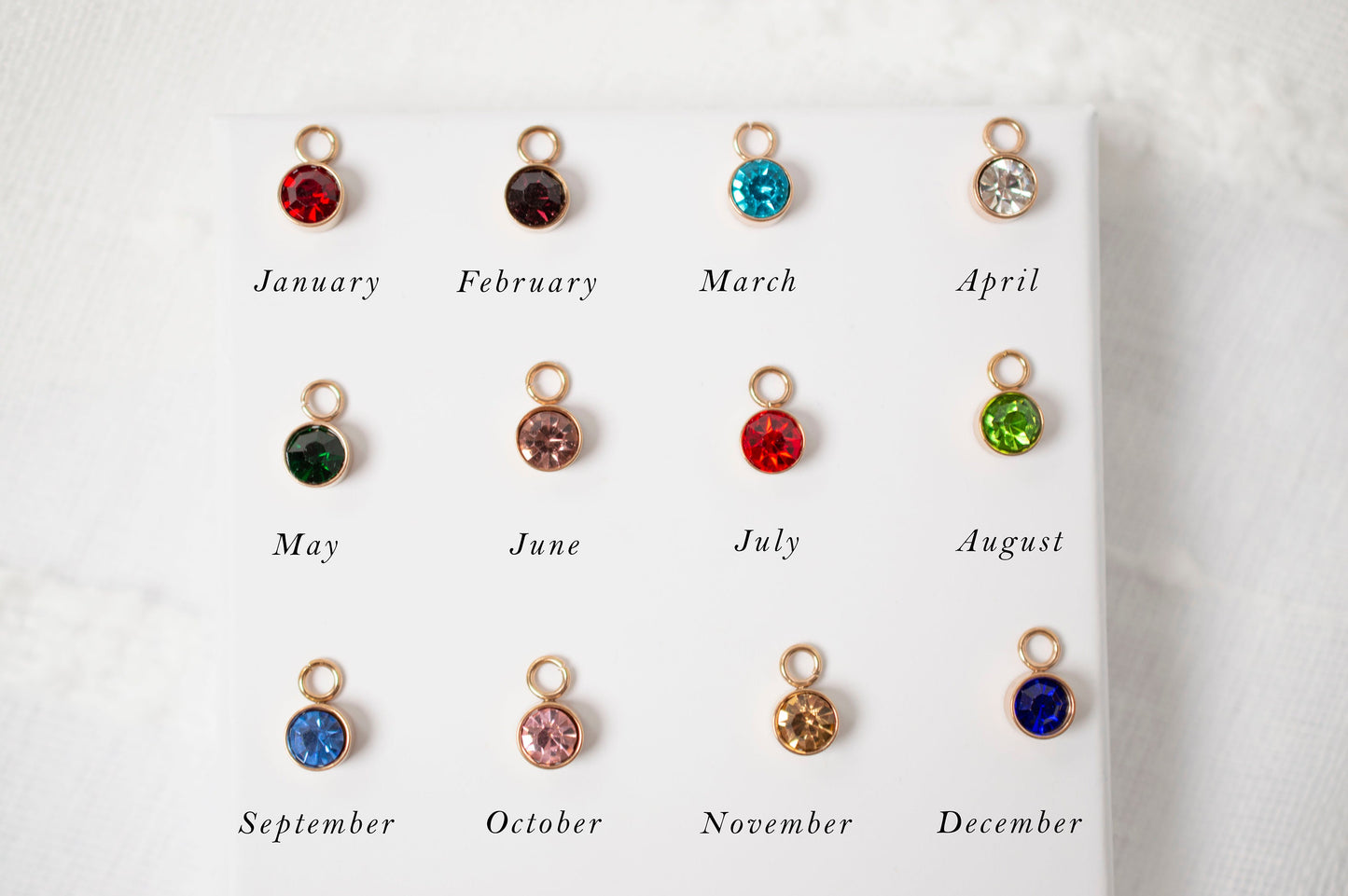 Personalized Birthstone Necklace: Engraved Stainless Steel Name Disc