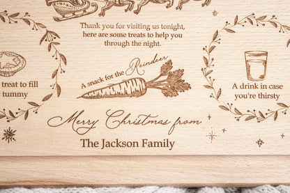 Snacks for Santa, Christmas Eve Treat Board for Santa or Father Christmas