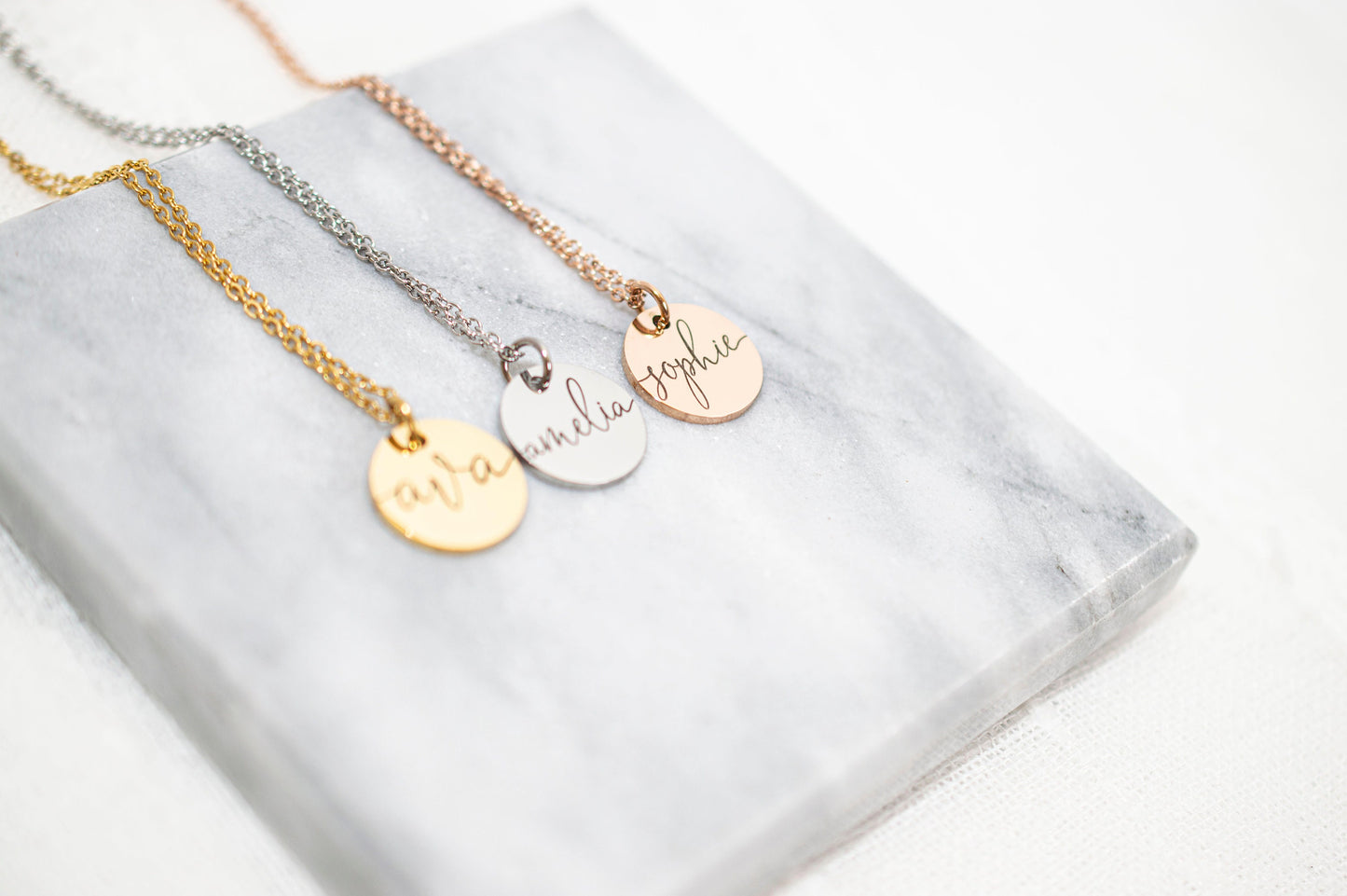 Engraved Name Necklace: Stainless Steel Personalized Jewelry