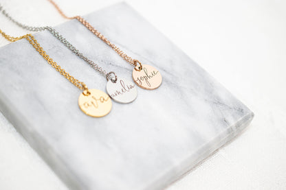 Engraved Name Necklace: Stainless Steel Personalized Jewelry
