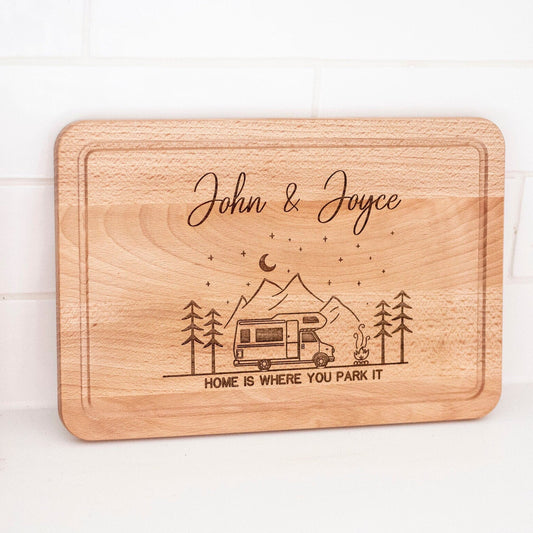 Personalized Campervan Wooden Cutting Board