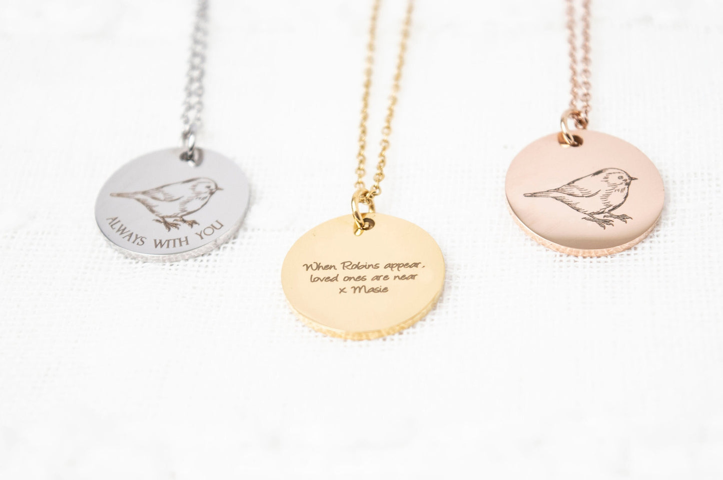 Robin Necklace, When Robins appear loved ones are near