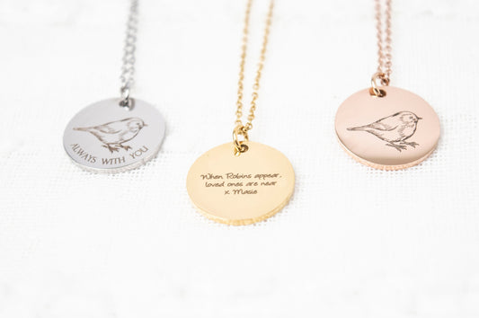 Robin Necklace, When Robins appear loved ones are near