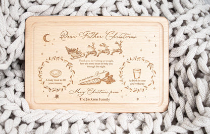 Snacks for Santa, Christmas Eve Treat Board for Santa or Father Christmas