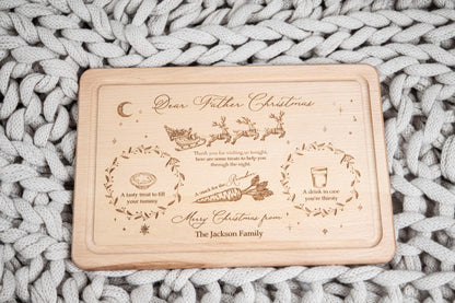 Snacks for Santa, Christmas Eve Treat Board for Santa or Father Christmas