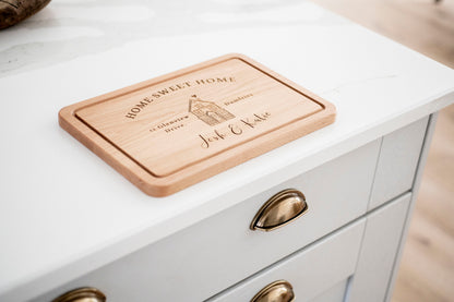 Personalized Home sweet home wooden Cutting board