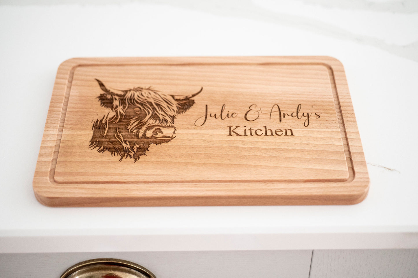 Personalised Highland Cow Cutting Board