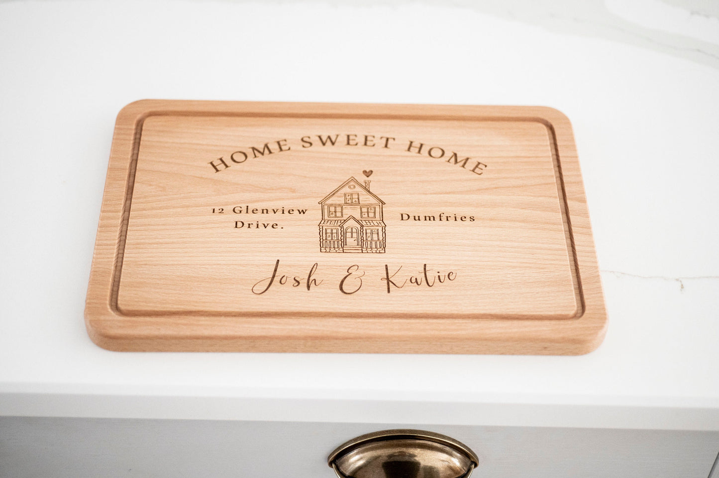 Personalized Home sweet home wooden Cutting board