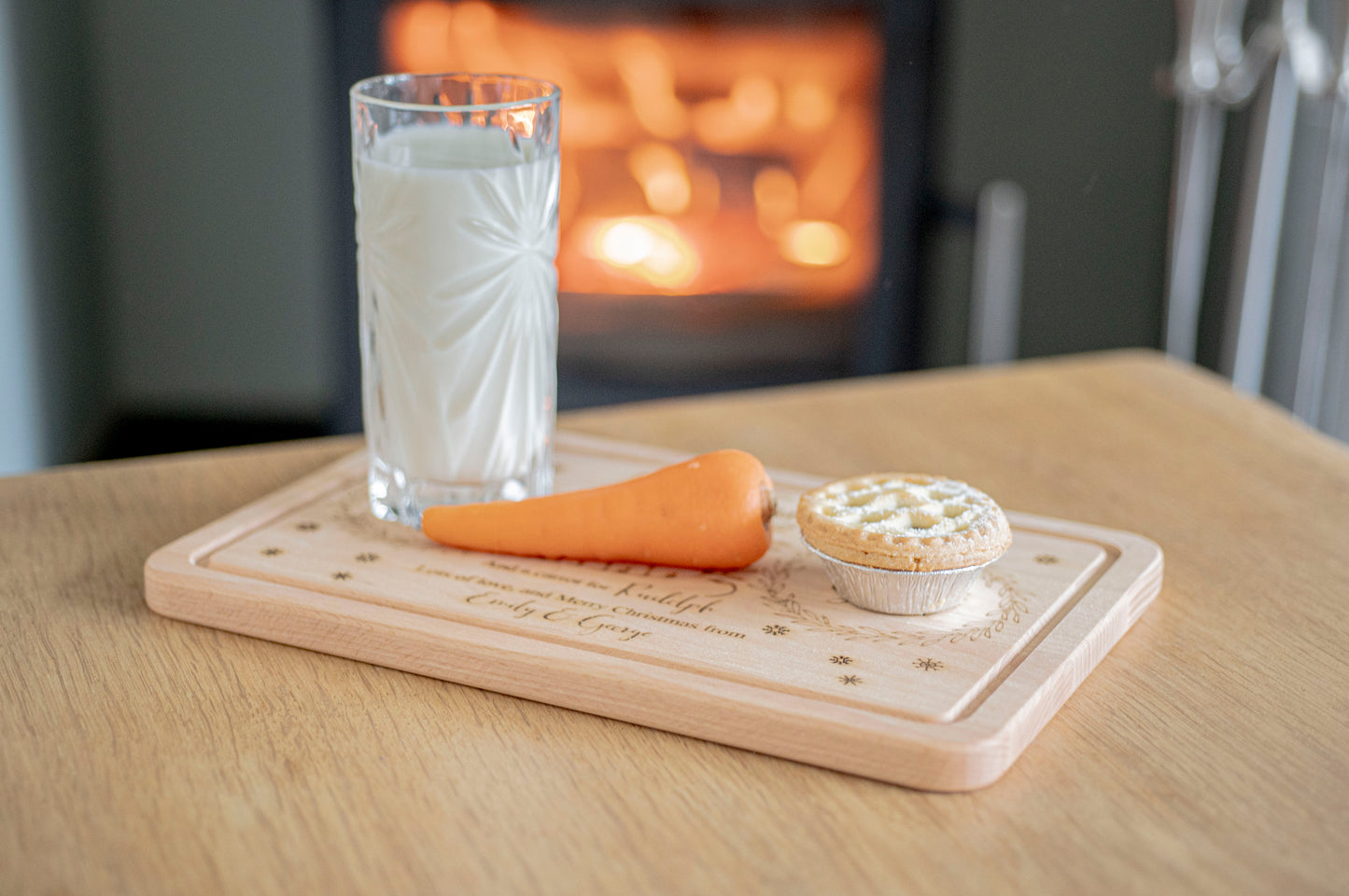 Snacks for Santa, Christmas Eve Treat Board for Santa, Father Christmas, Personalised Laser engraved