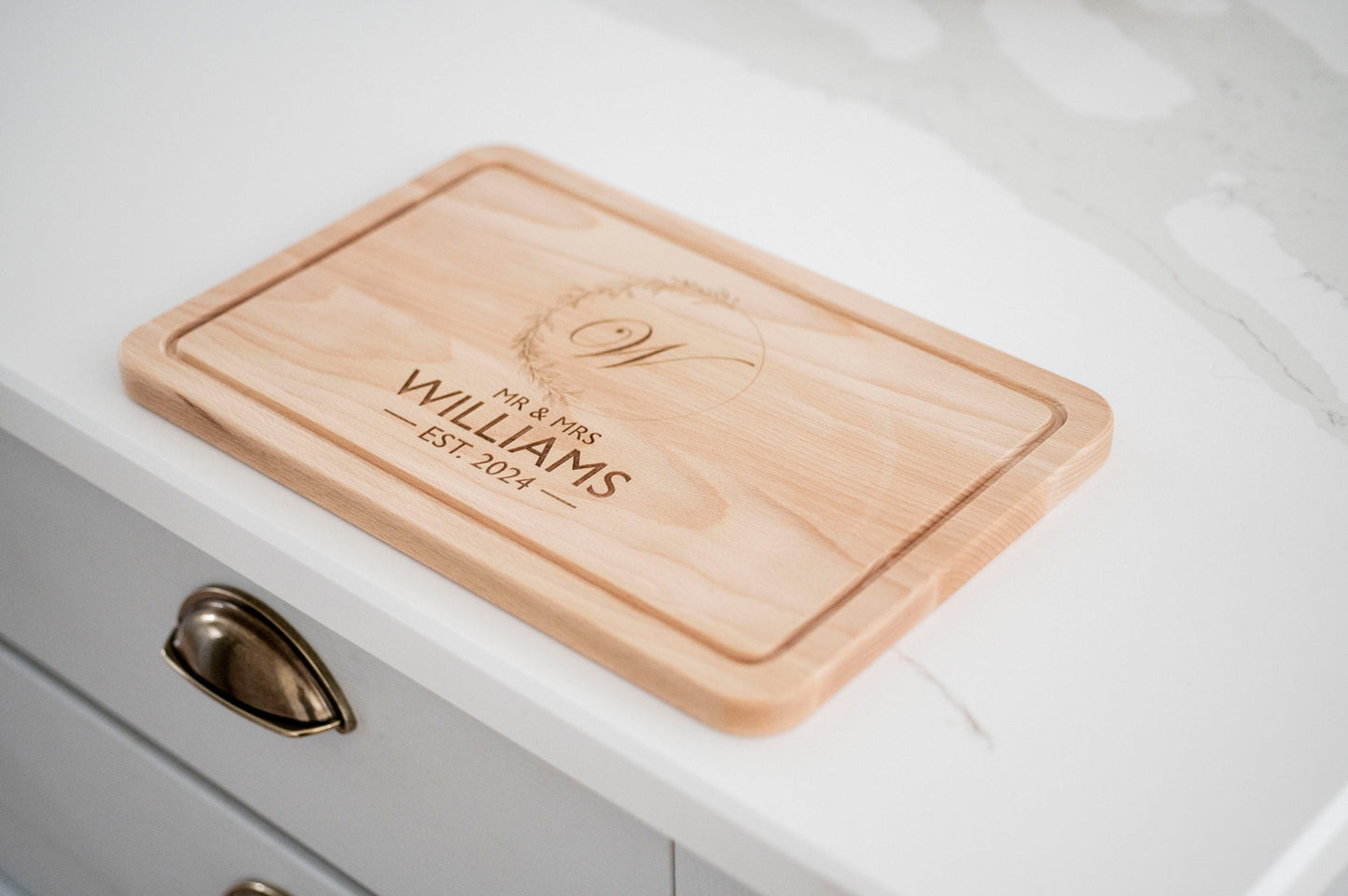 Personalised Initial Cutting Board, Wedding present