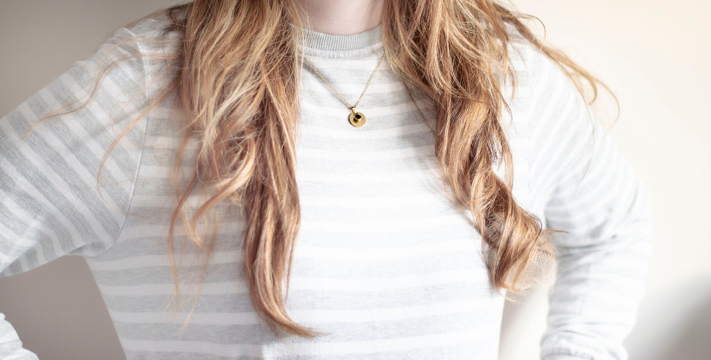 Personalized Birthstone Necklace: Engraved Stainless Steel Name Disc