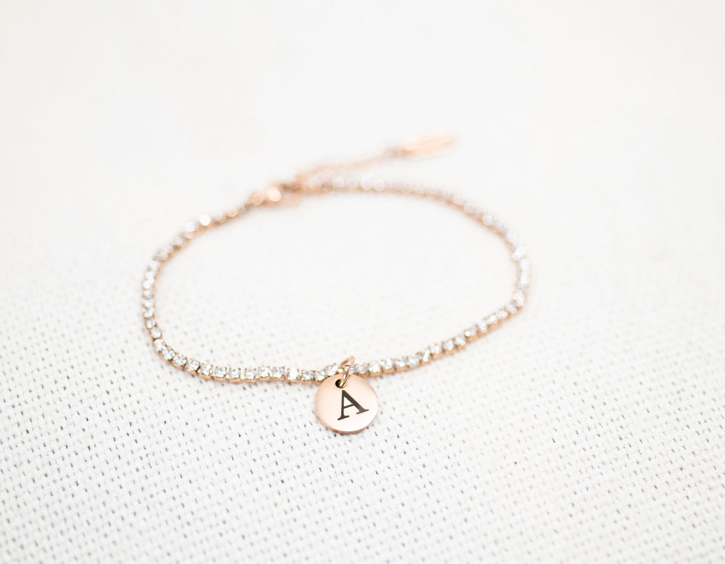 Personalized Initial Tennis Bracelet