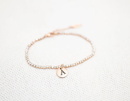 Personalized Initial Tennis Bracelet