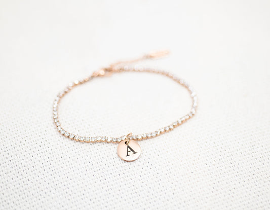 Personalized Initial Tennis Bracelet