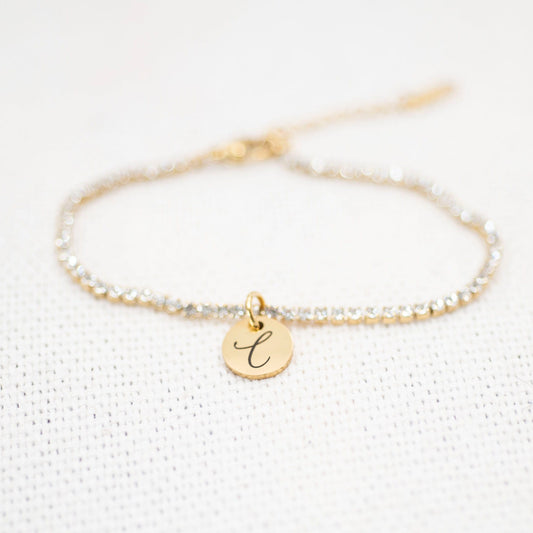 Personalized Initial Tennis Bracelet
