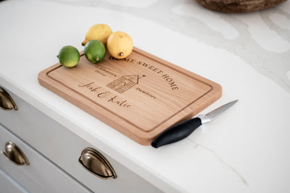 Personalized Home sweet home wooden Cutting board