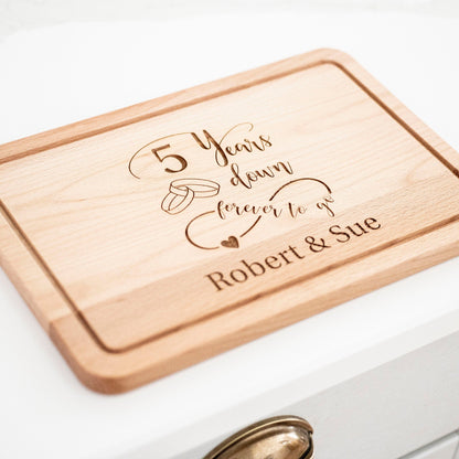 Personalized Anniversary Wooden Cutting Board