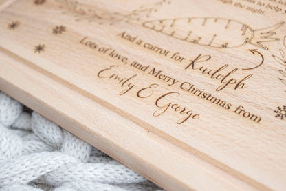 Snacks for Santa, Christmas Eve Treat Board for Santa, Father Christmas, Personalised Laser engraved