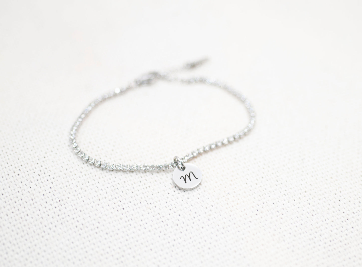 Personalized Initial Tennis Bracelet