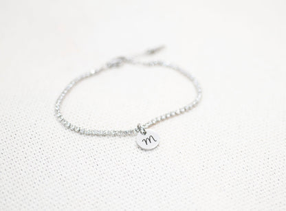 Personalized Initial Tennis Bracelet
