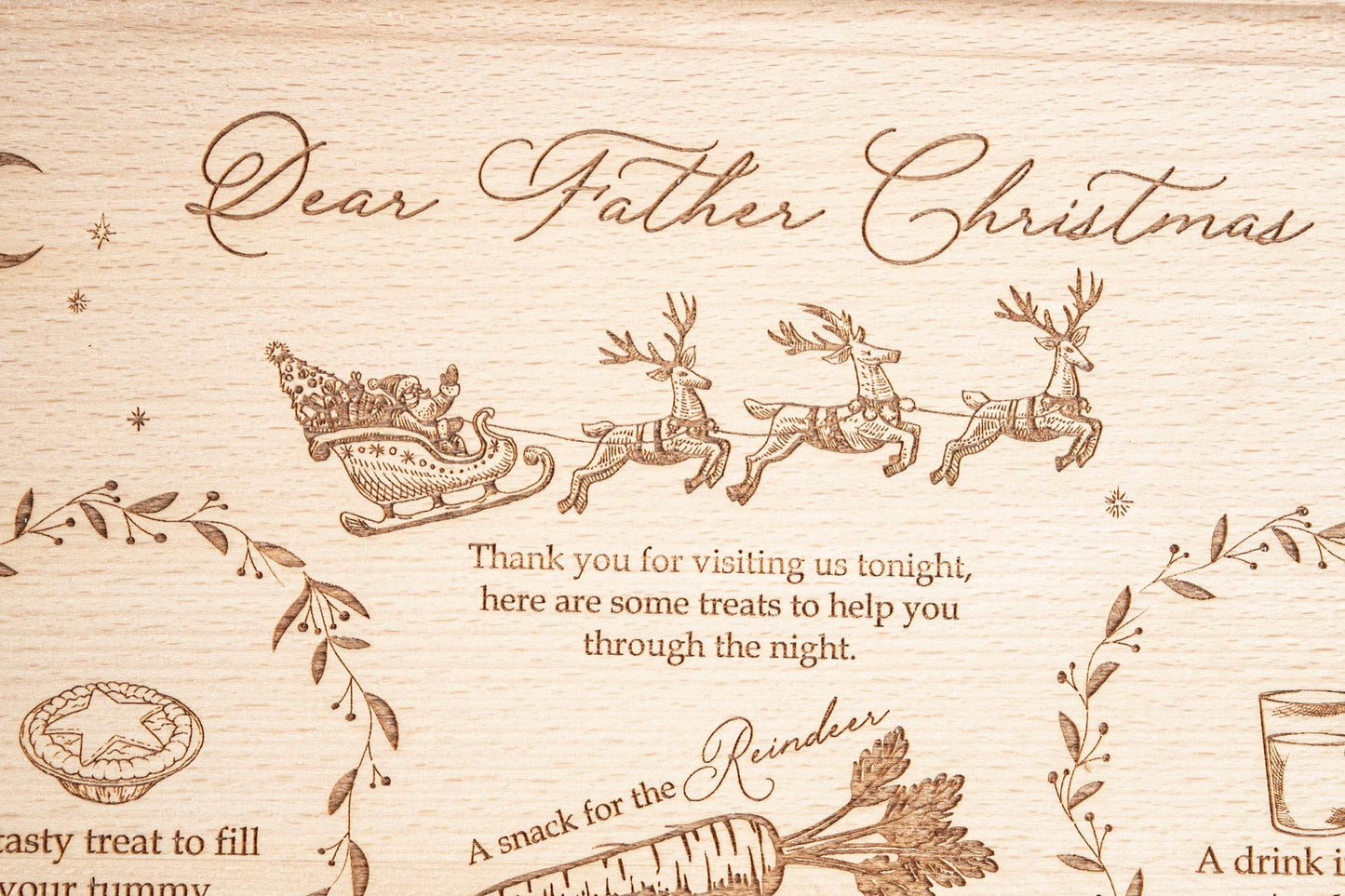 Snacks for Santa, Christmas Eve Treat Board for Santa or Father Christmas