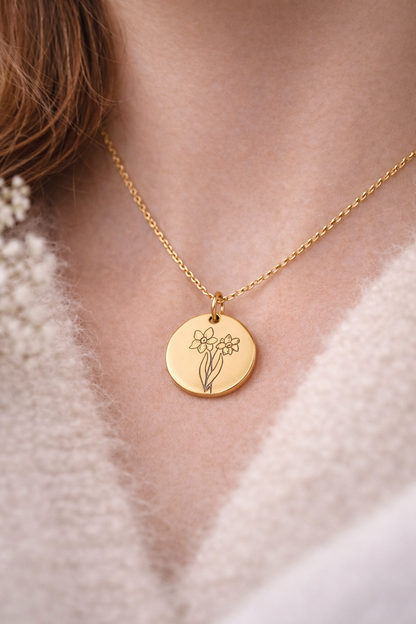 Birth Flower Necklace - Floral Jewellery