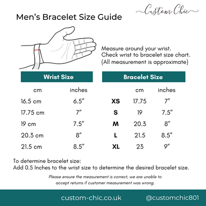 Gold Men's Hidden Message Leather Bracelet X