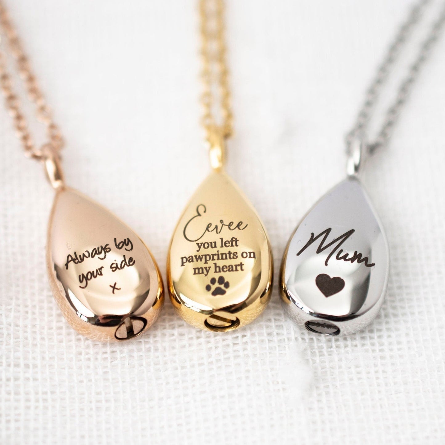 Personalized Urn Necklace: Engraved Memorial Ash Jewelry, Stainless Steel