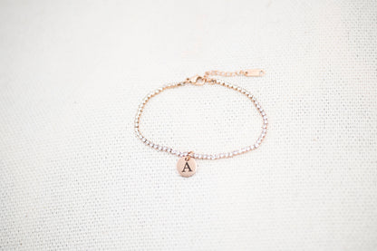 Personalized Initial Tennis Bracelet