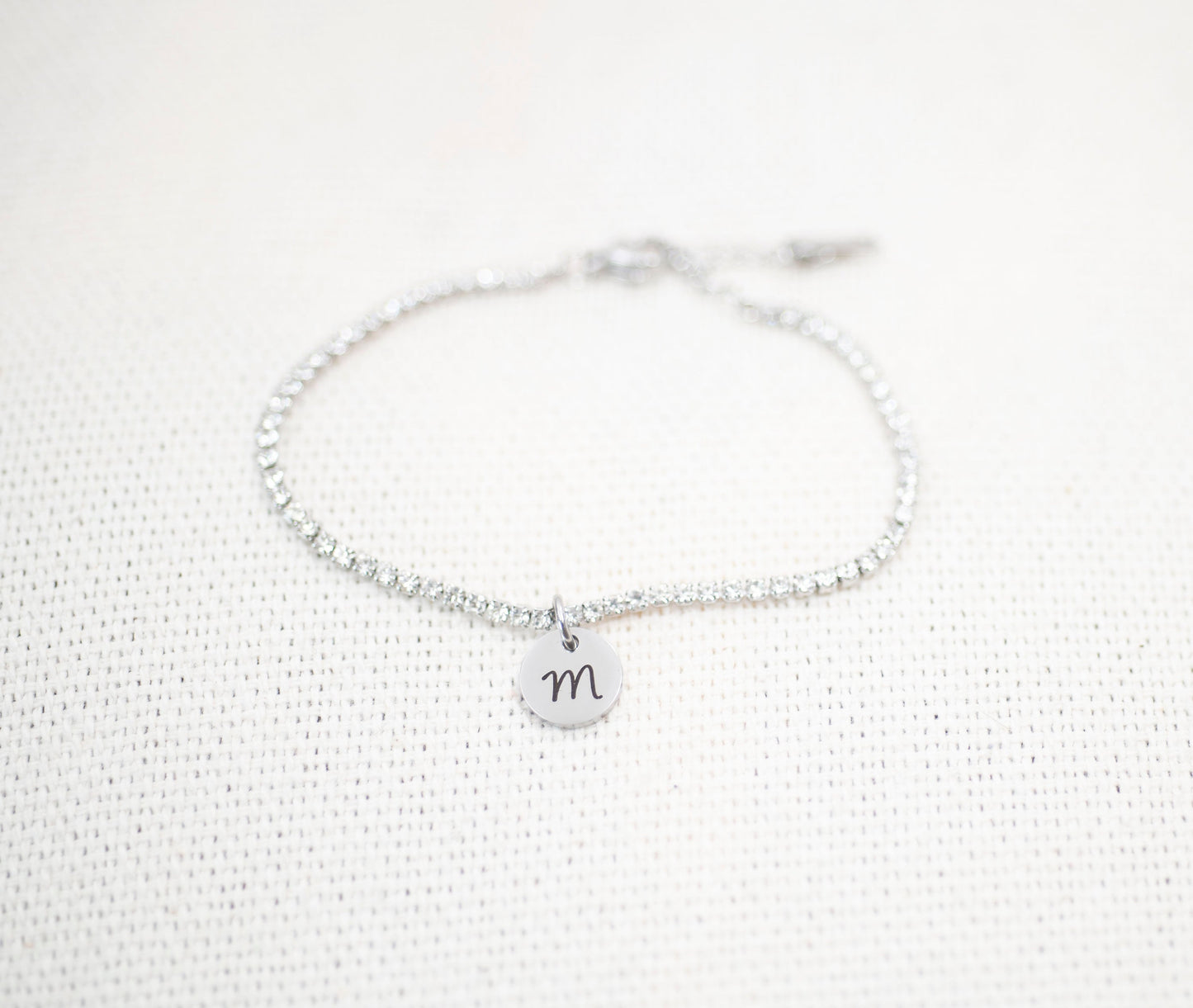 Personalized Initial Tennis Bracelet