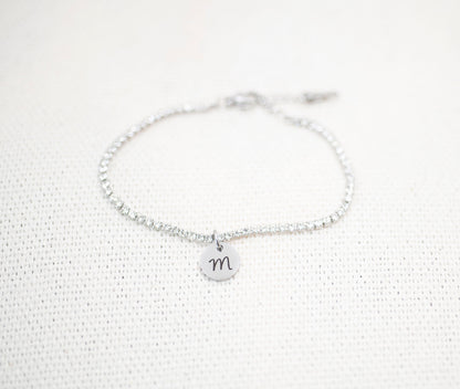 Personalized Initial Tennis Bracelet