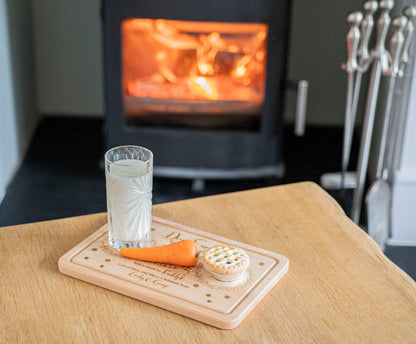Snacks for Santa, Christmas Eve Treat Board for Santa, Father Christmas, Personalised Laser engraved