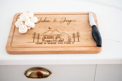 Personalized Campervan Wooden Cutting Board