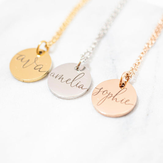 Engraved Name Necklace: Stainless Steel Personalized Jewelry