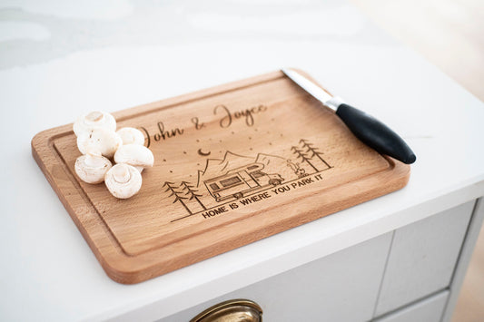 Personalized Campervan Wooden Cutting Board
