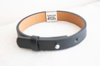Men's Personalised & Adjustable bracelet, Leather
