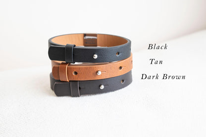 Men's Personalised & Adjustable bracelet, Leather