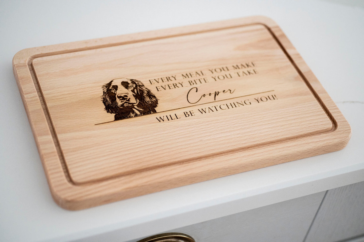 Personalised Dog Breed Chopping Board